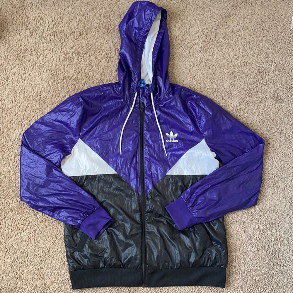Purple & Black Adidas Jacket 💜🖤
